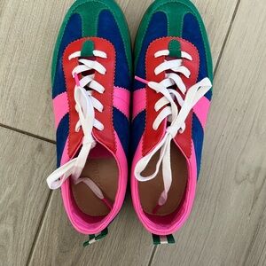 Boden Colorblock Retro Runner Sneakers - Blue/Green/Pink/Red